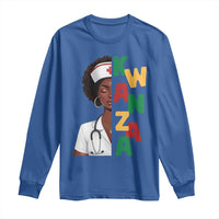 African American Nurse Long Sleeve Shirt Joyful Kwanzaa Celebration Gift - Wonder Print Shop