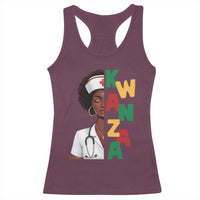 African American Nurse Racerback Tank Top Joyful Kwanzaa Celebration Gift - Wonder Print Shop