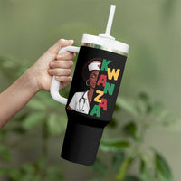 African American Nurse Tumbler With Handle Joyful Kwanzaa Celebration Gift - Wonder Print Shop