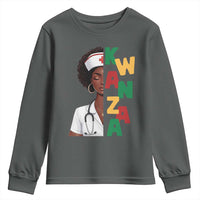 African American Nurse Youth Sweatshirt Joyful Kwanzaa Celebration Gift - Wonder Print Shop