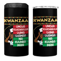 7 Principles Of Kwanzaa 4 in 1 Can Cooler Tumbler Nurse Pride African American Heritage Gift - Wonder Print Shop
