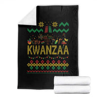 Funny Kwanzaa Celebration Ugly Sweater Throw Blanket African Heritage Holiday Gift - Wonder Print Shop