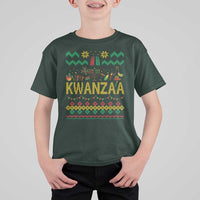 Funny Kwanzaa Celebration Ugly Sweater T Shirt For Kid African Heritage Holiday Gift - Wonder Print Shop