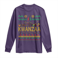 Funny Kwanzaa Celebration Ugly Sweater Long Sleeve Shirt African Heritage Holiday Gift - Wonder Print Shop