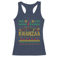 Funny Kwanzaa Celebration Ugly Sweater Racerback Tank Top African Heritage Holiday Gift - Wonder Print Shop