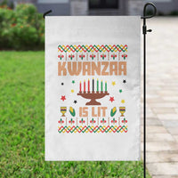 Funny Kwanzaa Is Lit Garden Flag Ugly Sweater African Heritage Holiday Gift - Wonder Print Shop