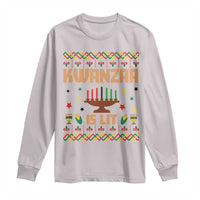Funny Kwanzaa Is Lit Long Sleeve Shirt Ugly Sweater African Heritage Holiday Gift - Wonder Print Shop