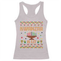 Funny Kwanzaa Is Lit Racerback Tank Top Ugly Sweater African Heritage Holiday Gift - Wonder Print Shop