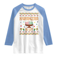 Funny Kwanzaa Is Lit Raglan Shirt Ugly Sweater African Heritage Holiday Gift - Wonder Print Shop