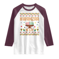Funny Kwanzaa Is Lit Raglan Shirt Ugly Sweater African Heritage Holiday Gift - Wonder Print Shop