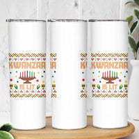 Funny Kwanzaa Is Lit Skinny Tumbler Ugly Sweater African Heritage Holiday Gift - Wonder Print Shop