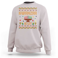 Funny Kwanzaa Is Lit Sweatshirt Ugly Sweater African Heritage Holiday Gift - Wonder Print Shop