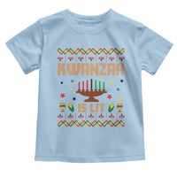 Funny Kwanzaa Is Lit Toddler T Shirt Ugly Sweater African Heritage Holiday Gift - Wonder Print Shop