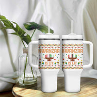 Funny Kwanzaa Is Lit Tumbler With Handle Ugly Sweater African Heritage Holiday Gift - Wonder Print Shop