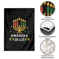 Kwanzaa Is Lit Garden Flag Funny African American Holiday Gift - Wonder Print Shop