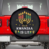 Kwanzaa Is Lit Spare Tire Cover Funny African American Holiday Gift - Wonder Print Shop