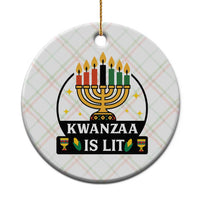 Kwanzaa Is Lit Ceramic Ornament Funny African American Holiday Gift - Wonder Print Shop