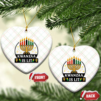 Kwanzaa Is Lit Ceramic Ornament Funny African American Holiday Gift - Wonder Print Shop