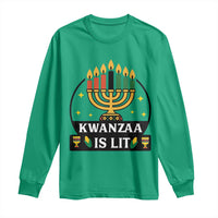 Kwanzaa Is Lit Long Sleeve Shirt Funny African American Holiday Gift - Wonder Print Shop
