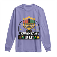 Kwanzaa Is Lit Long Sleeve Shirt Funny African American Holiday Gift - Wonder Print Shop