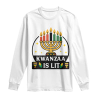 Kwanzaa Is Lit Long Sleeve Shirt Funny African American Holiday Gift - Wonder Print Shop