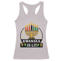 Kwanzaa Is Lit Racerback Tank Top Funny African American Holiday Gift - Wonder Print Shop