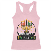 Kwanzaa Is Lit Racerback Tank Top Funny African American Holiday Gift - Wonder Print Shop