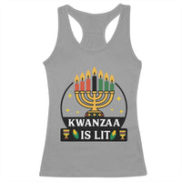 Kwanzaa Is Lit Racerback Tank Top Funny African American Holiday Gift - Wonder Print Shop