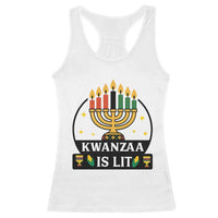 Kwanzaa Is Lit Racerback Tank Top Funny African American Holiday Gift - Wonder Print Shop