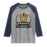 Kwanzaa Is Lit Raglan Shirt Funny African American Holiday Gift - Wonder Print Shop