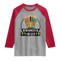 Kwanzaa Is Lit Raglan Shirt Funny African American Holiday Gift - Wonder Print Shop