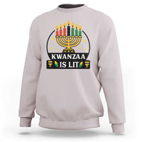 Kwanzaa Is Lit Sweatshirt Funny African American Holiday Gift - Wonder Print Shop