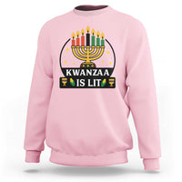 Kwanzaa Is Lit Sweatshirt Funny African American Holiday Gift - Wonder Print Shop