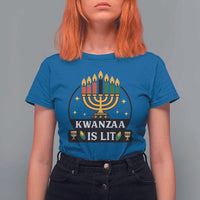 Kwanzaa Is Lit T Shirt For Women Funny African American Holiday Gift - Wonder Print Shop