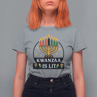Kwanzaa Is Lit T Shirt For Women Funny African American Holiday Gift - Wonder Print Shop