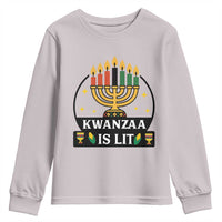 Kwanzaa Is Lit Youth Sweatshirt Funny African American Holiday Gift - Wonder Print Shop