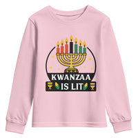 Kwanzaa Is Lit Youth Sweatshirt Funny African American Holiday Gift - Wonder Print Shop