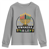 Kwanzaa Is Lit Youth Sweatshirt Funny African American Holiday Gift - Wonder Print Shop