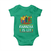 Funny Kwanzaa Is Lit Baby Onesie Festival Of Lights African Heritage Gift - Wonder Print Shop
