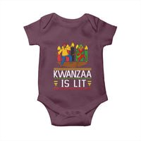 Funny Kwanzaa Is Lit Baby Onesie Festival Of Lights African Heritage Gift - Wonder Print Shop