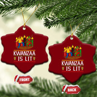 Funny Kwanzaa Is Lit Ceramic Ornament Festival Of Lights African Heritage Gift - Wonder Print Shop