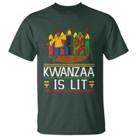 Funny Kwanzaa Is Lit T Shirt Festival Of Lights African Heritage Gift - Wonder Print Shop