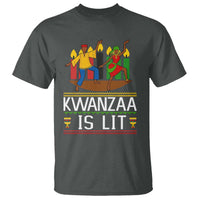 Funny Kwanzaa Is Lit T Shirt Festival Of Lights African Heritage Gift - Wonder Print Shop