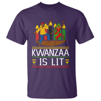 Funny Kwanzaa Is Lit T Shirt Festival Of Lights African Heritage Gift - Wonder Print Shop