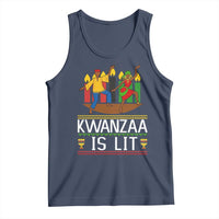 Funny Kwanzaa Is Lit Tank Top Festival Of Lights African Heritage Gift - Wonder Print Shop