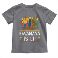 Funny Kwanzaa Is Lit Toddler T Shirt Festival Of Lights African Heritage Gift - Wonder Print Shop