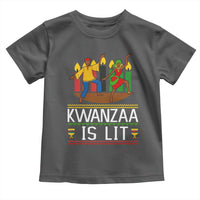 Funny Kwanzaa Is Lit Toddler T Shirt Festival Of Lights African Heritage Gift - Wonder Print Shop