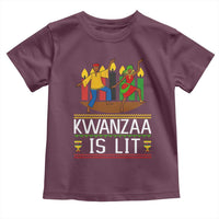 Funny Kwanzaa Is Lit Toddler T Shirt Festival Of Lights African Heritage Gift - Wonder Print Shop