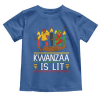 Funny Kwanzaa Is Lit Toddler T Shirt Festival Of Lights African Heritage Gift - Wonder Print Shop