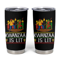 Funny Kwanzaa Is Lit Tumbler Cup Festival Of Lights African Heritage Gift - Wonder Print Shop